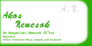 akos nemcsok business card